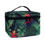 Hawaiian Palm Leaves Pattern Print Travel Makeup Bag