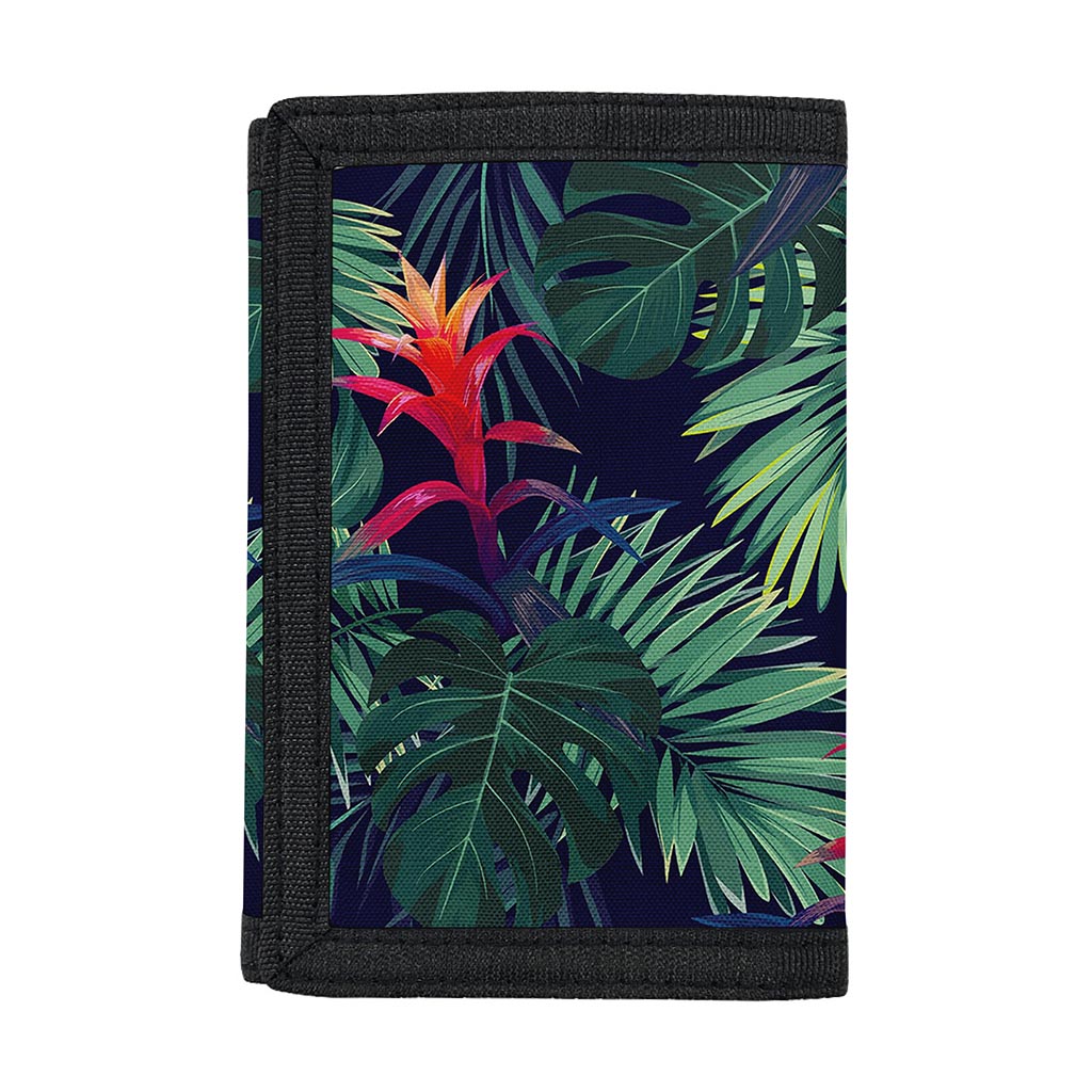 Hawaiian Palm Leaves Pattern Print Trifold Wallet