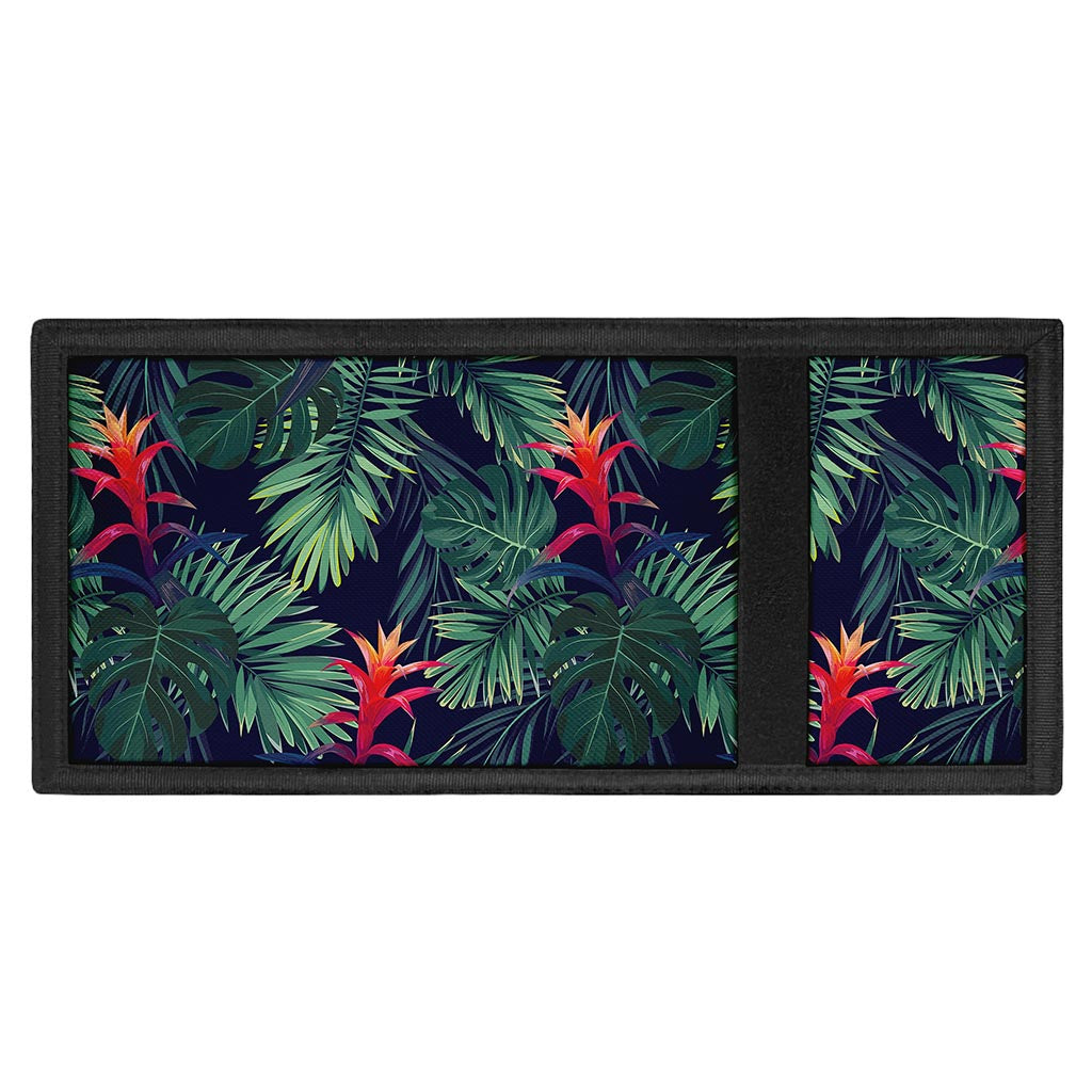 Hawaiian Palm Leaves Pattern Print Trifold Wallet