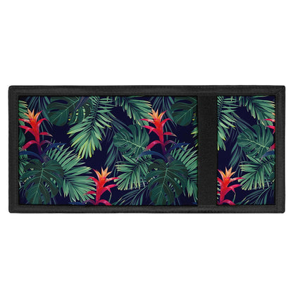Hawaiian Palm Leaves Pattern Print Trifold Wallet