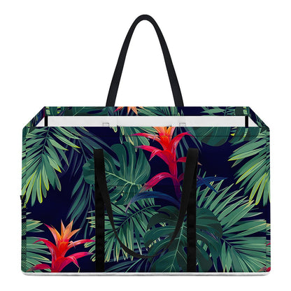 Hawaiian Palm Leaves Pattern Print Utility Tote Bag