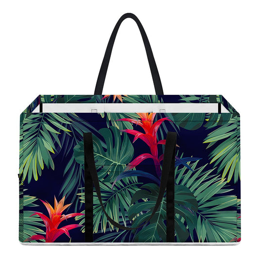 Hawaiian Palm Leaves Pattern Print Utility Tote Bag
