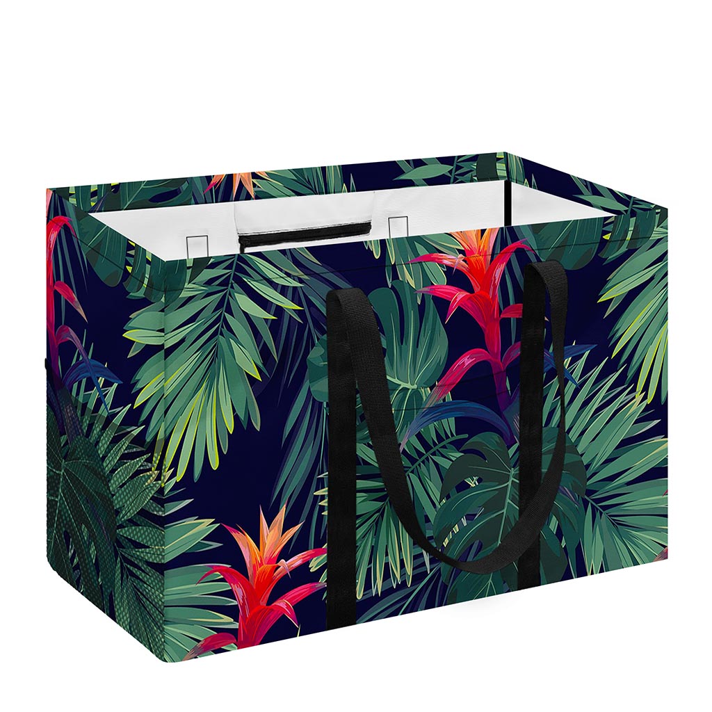 Hawaiian Palm Leaves Pattern Print Utility Tote Bag