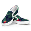 Hawaiian Palm Leaves Pattern Print White Slip On Sneakers