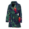 Hawaiian Palm Leaves Pattern Print Women's Bathrobe