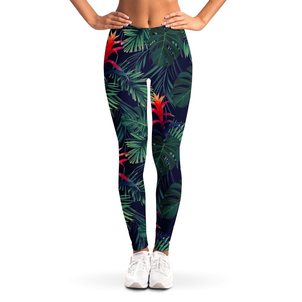 Hawaiian Palm Leaves Pattern Print Women's Leggings