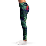 Hawaiian Palm Leaves Pattern Print Women's Leggings