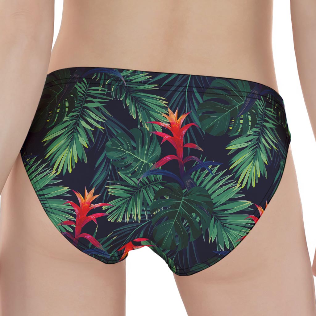 Hawaiian Palm Leaves Pattern Print Women's Panties