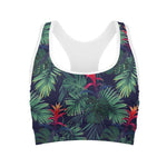 Hawaiian Palm Leaves Pattern Print Women's Sports Bra