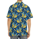 Hawaiian Tiki Pattern Print Aloha Shirt
