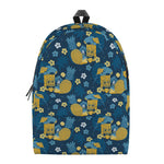 Hawaiian Tiki Pattern Print Backpack