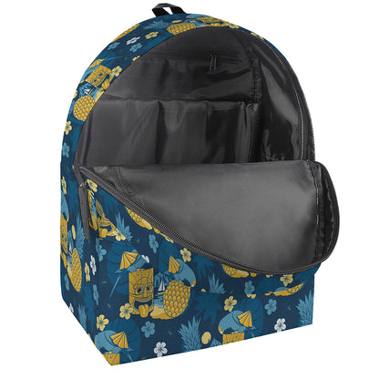 Hawaiian Tiki Pattern Print Backpack