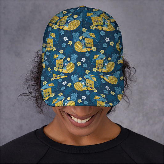 Hawaiian Tiki Pattern Print Baseball Cap