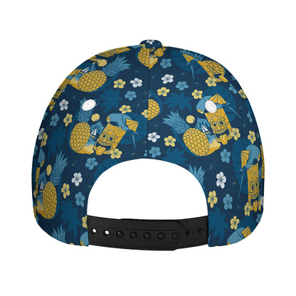 Hawaiian Tiki Pattern Print Baseball Cap