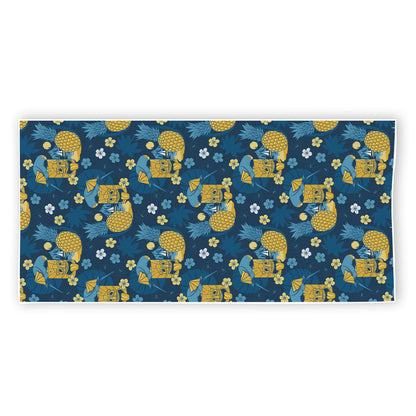 Hawaiian Tiki Pattern Print Beach Towel