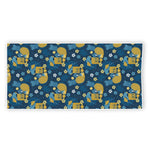 Hawaiian Tiki Pattern Print Beach Towel