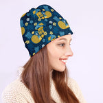 Hawaiian Tiki Pattern Print Beanie
