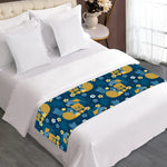 Hawaiian Tiki Pattern Print Bed Runner