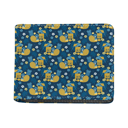 Hawaiian Tiki Pattern Print Bifold Wallet