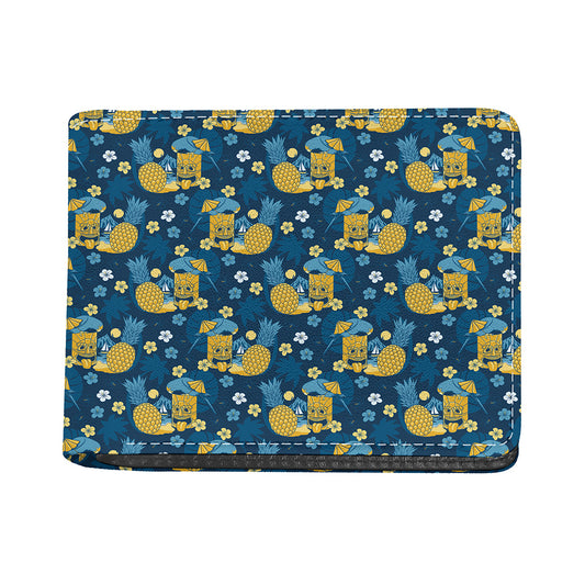 Hawaiian Tiki Pattern Print Bifold Wallet