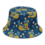 Hawaiian Tiki Pattern Print Bucket Hat