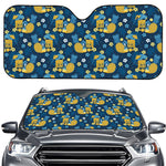 Hawaiian Tiki Pattern Print Car Windshield Sun Shade