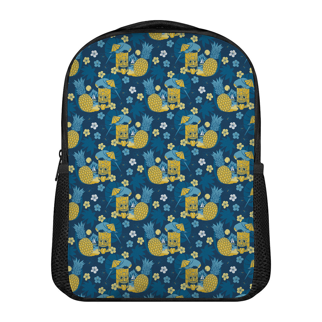 Hawaiian Tiki Pattern Print Casual Backpack
