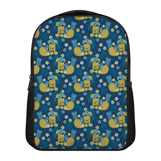 Hawaiian Tiki Pattern Print Casual Backpack