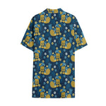 Hawaiian Tiki Pattern Print Cotton Hawaiian Shirt