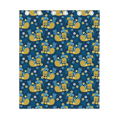 Hawaiian Tiki Pattern Print Curtain