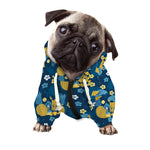 Hawaiian Tiki Pattern Print Dog Zip Up Hoodie