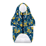 Hawaiian Tiki Pattern Print Dog Zip Up Hoodie