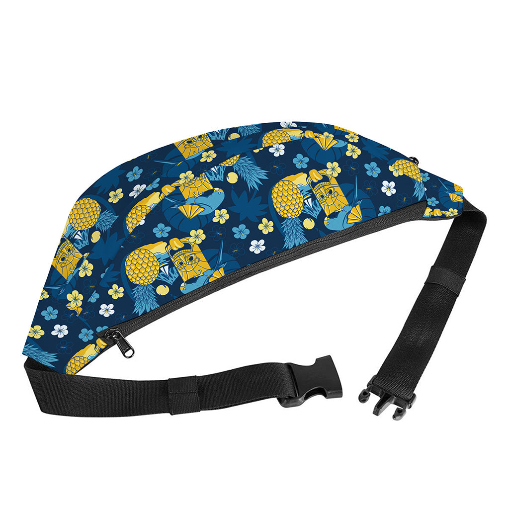 Hawaiian Tiki Pattern Print Fanny Pack