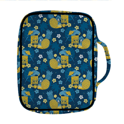 Hawaiian Tiki Pattern Print Front Pocket Bible Bag
