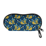 Hawaiian Tiki Pattern Print Glasses Case