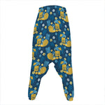 Hawaiian Tiki Pattern Print Hammer Pants