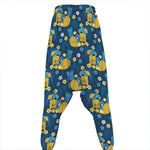 Hawaiian Tiki Pattern Print Hammer Pants