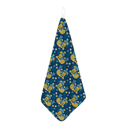 Hawaiian Tiki Pattern Print Hand Towel