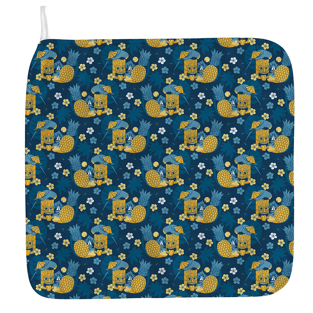 Hawaiian Tiki Pattern Print Hand Towel