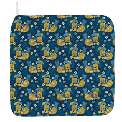 Hawaiian Tiki Pattern Print Hand Towel
