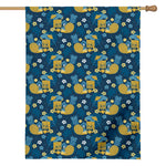 Hawaiian Tiki Pattern Print House Flag