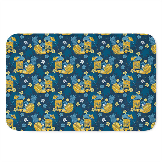 Hawaiian Tiki Pattern Print Indoor Door Mat