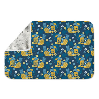 Hawaiian Tiki Pattern Print Indoor Door Mat