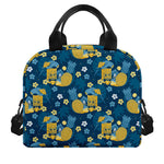 Hawaiian Tiki Pattern Print Insulated Lunch Bag