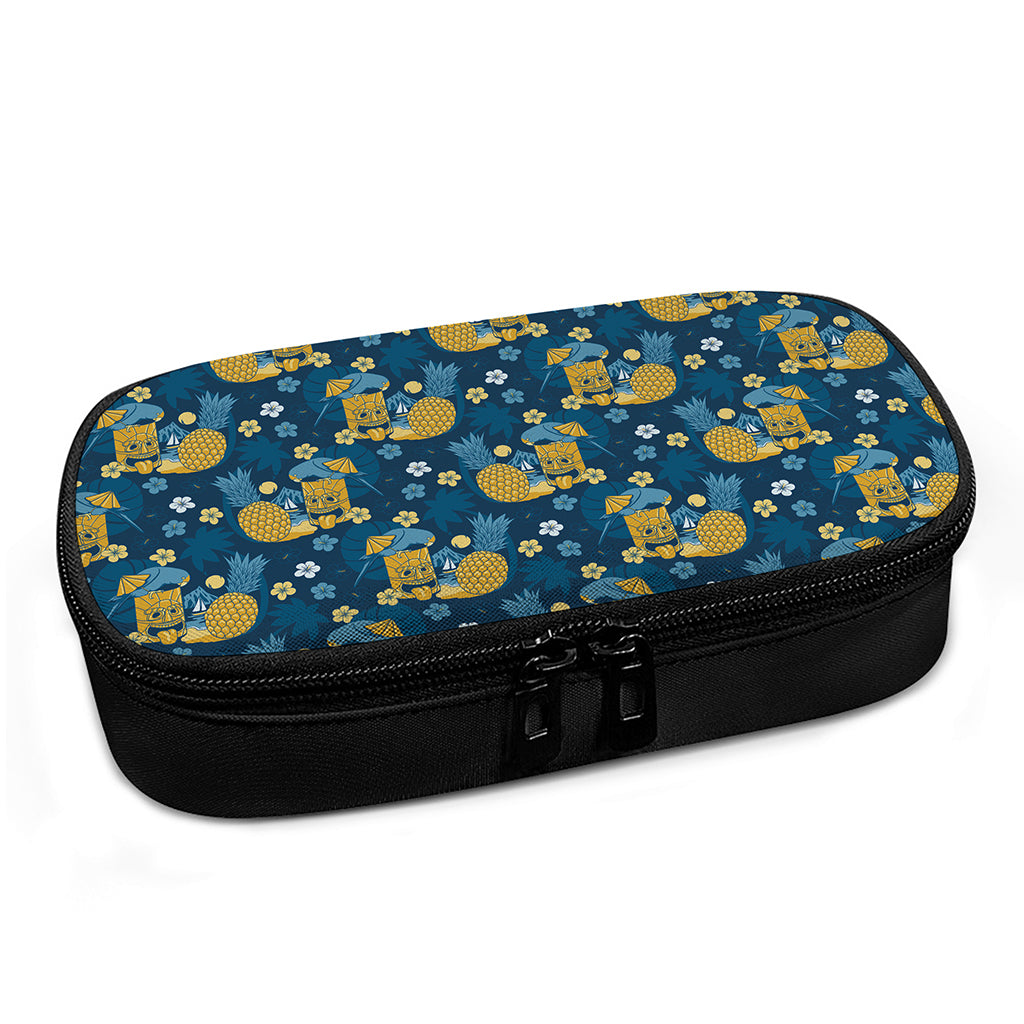 Hawaiian Tiki Pattern Print Insulin Cooler Travel Case