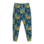 Hawaiian Tiki Pattern Print Jogger Pants