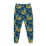 Hawaiian Tiki Pattern Print Jogger Pants