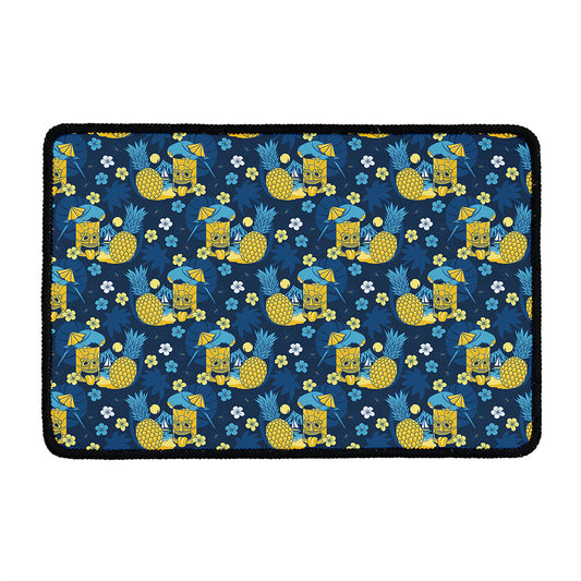 Hawaiian Tiki Pattern Print Kitchen Mat