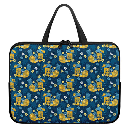 Hawaiian Tiki Pattern Print Laptop Sleeve With Handle