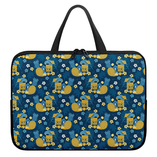 Hawaiian Tiki Pattern Print Laptop Sleeve With Handle